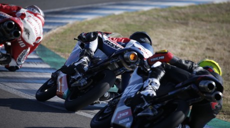 Riders on track